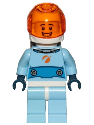 Astronaut, Male, Light Blue, Orange Visor - LEGO City Minifigure (2019)