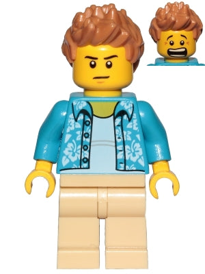 Male, Hawaiian Shirt - LEGO City Minifigure (2019)