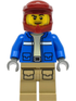 Wildlife Rescue Explorer (Tan Pants, Dark Red Helmet) - LEGO City Minifigure (2021)