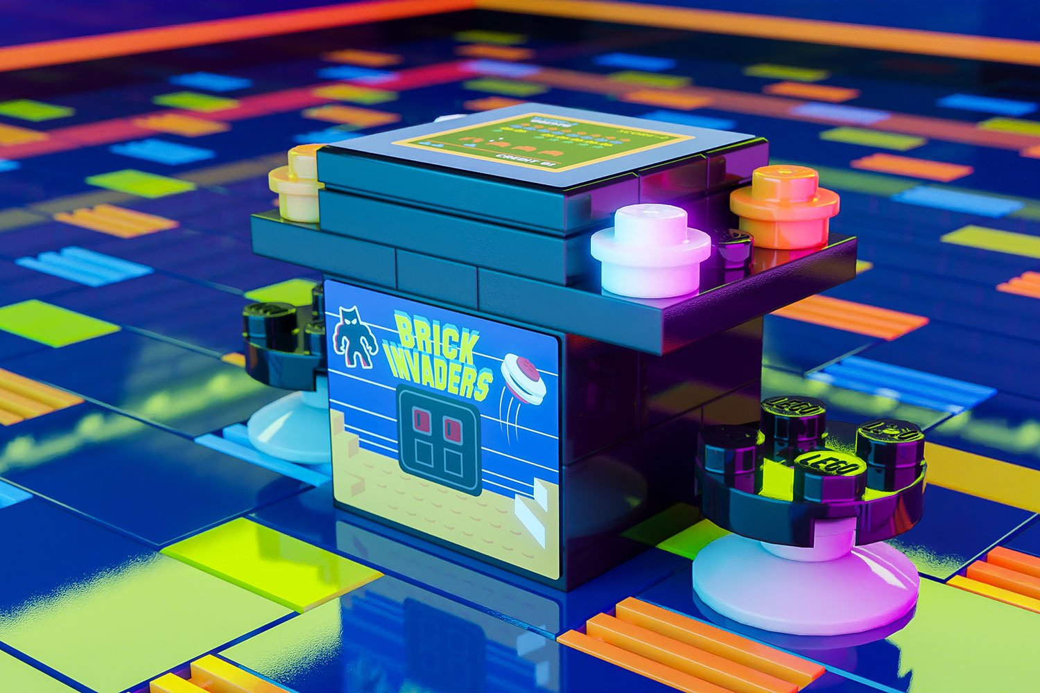 Brick Invaders (Cocktail Style) - Custom Arcade Machine