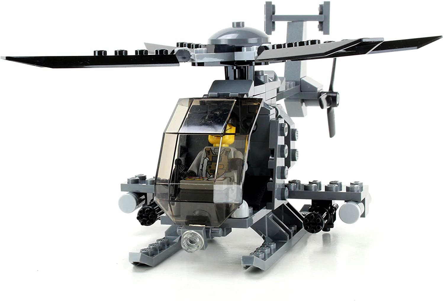 Army AH-6 Little Bird Helicopter (1x Pilot) - Custom LEGO Military Set
