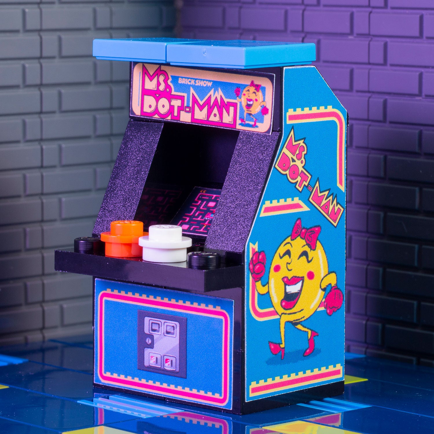 Mrs. Dot-Man Custom Arcade Machine made with LEGO parts - B3 Customs