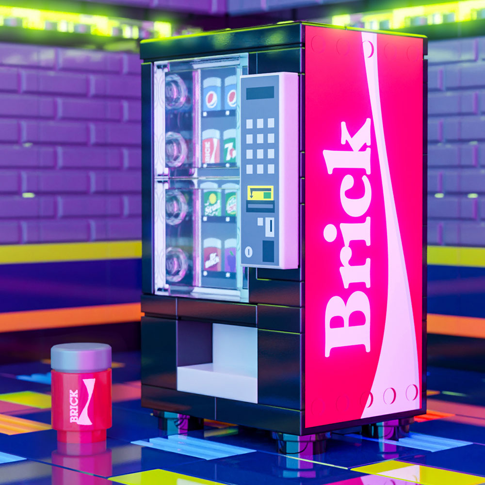 Brick - B3 Customs Soda Vending Machine made using LEGO parts