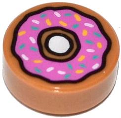 Donut (Pink Frosting + Sprinkles) - Official LEGO® Part