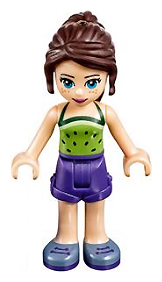 Naomi (Purple Shorts, Lime Top) - LEGO Friends Minifigure (2017)