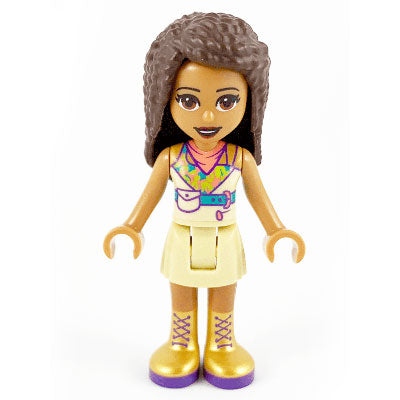 Andrea (Tan Outfit, Gold Boots) - LEGO Friends Minifigure (2020)