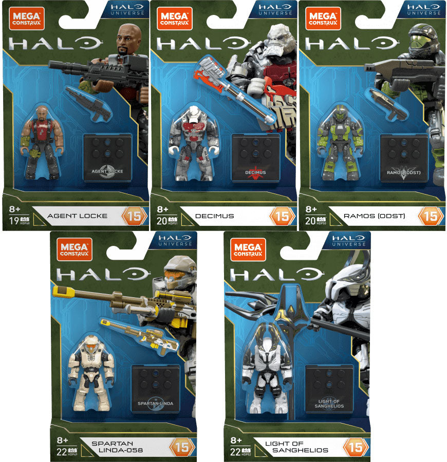 Complete HALO Mega Construx Heroes (Series 15) Figure Pack Collection