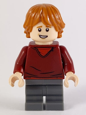 Ron Weasley (Dark Red Sweater, Gray Legs) - LEGO Harry Potter Minifigure (2019)