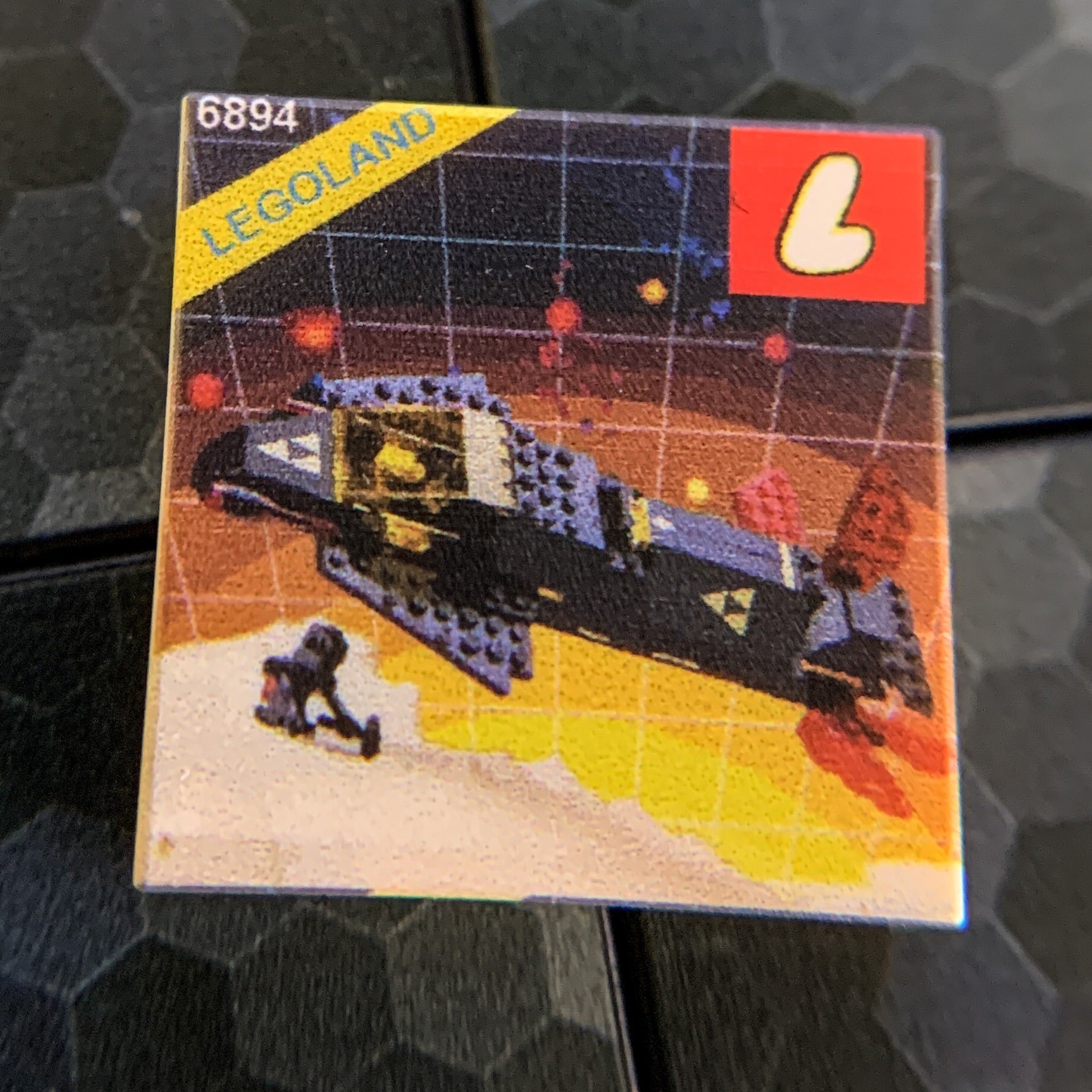 Invader Blacktron Set 6894 - Custom Printed 2x2 Tile