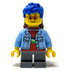 Boy (Blue Denim Jacket w/ Backpack) LEGO City Minifigure (2022)