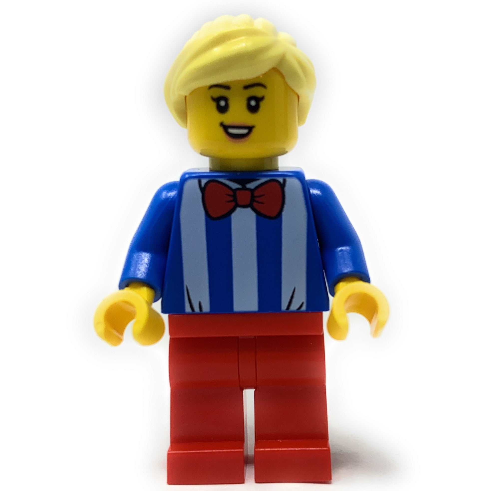 Ice Cream Vendor (Female, Red Legs, Bright Light Yellow Hair) - LEGO City Minifigure (2020)