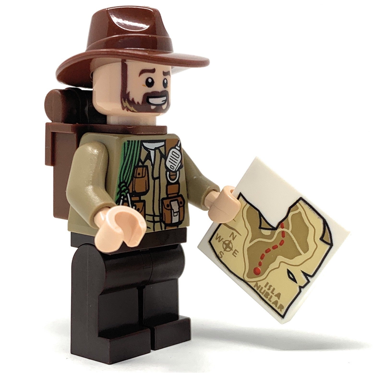 Sinjin Prescott (w/ Map) - LEGO Jurassic World Minifigure (2019)