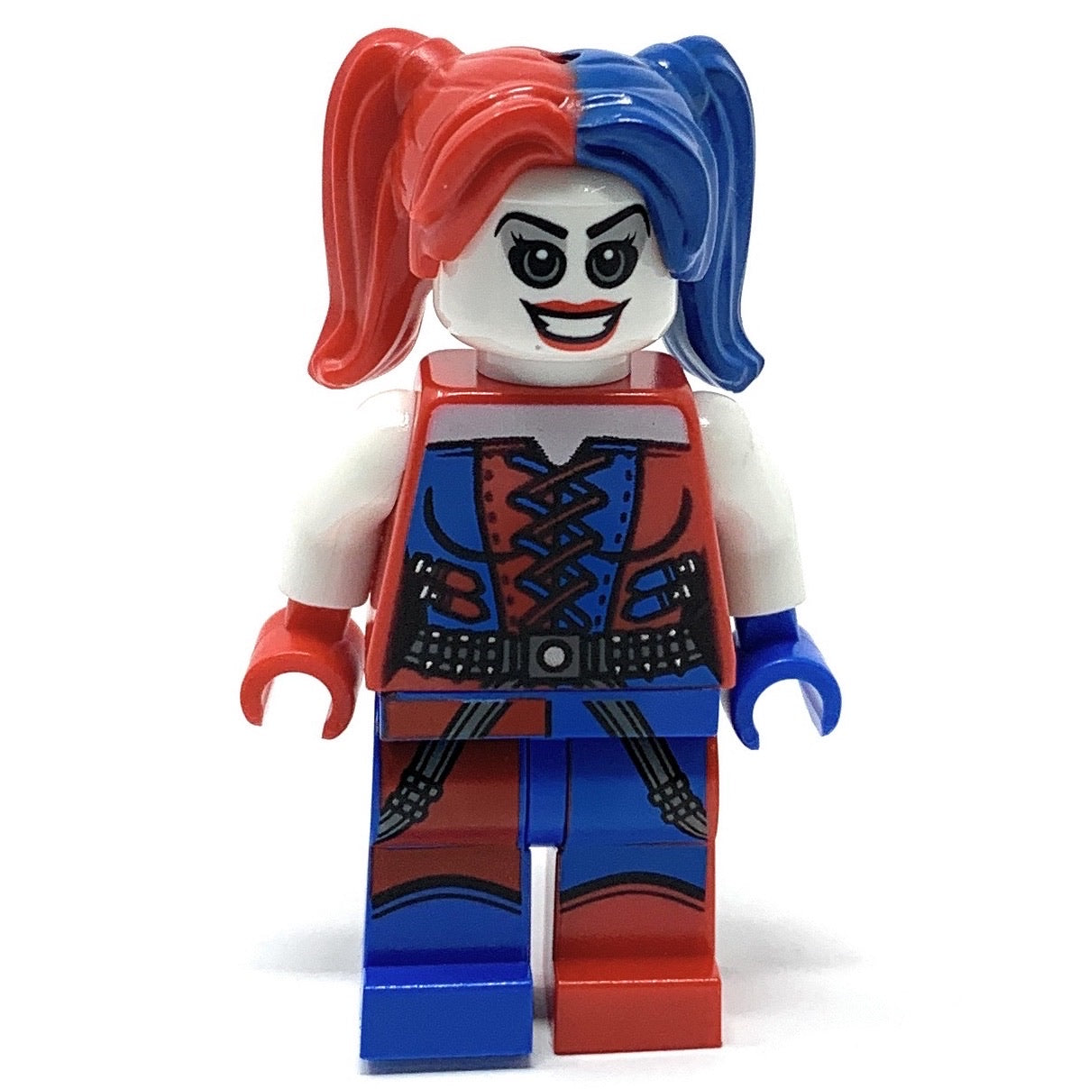 Harley Quinn (Blue/Red Pigtails) - LEGO DC Comics Minifigure (2016)