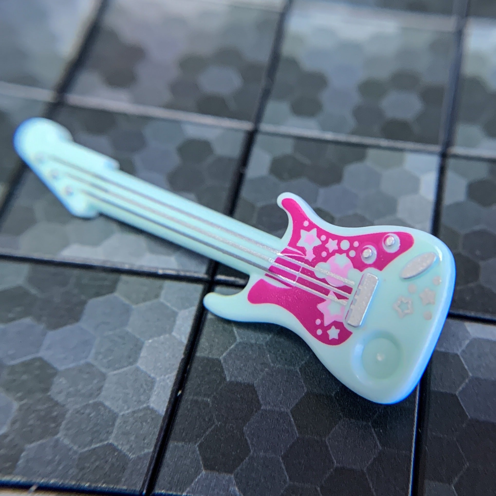 Guitar (Aqua / Magenta with Stars) - Official LEGO® Part