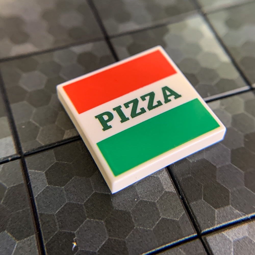 Pizza Box (w/ Red, Green Stripe) - Official LEGO® Part