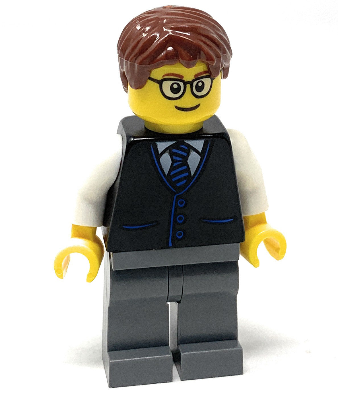 Launch Director (Male, Black Vest with Blue Striped Tie) - LEGO City Minifigure (2019)