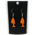 B3 Customs® Orange Fish Earrings made from LEGO Bricks