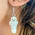 B3 Customs® White Owl / Hedwig Earrings made from LEGO Bricks