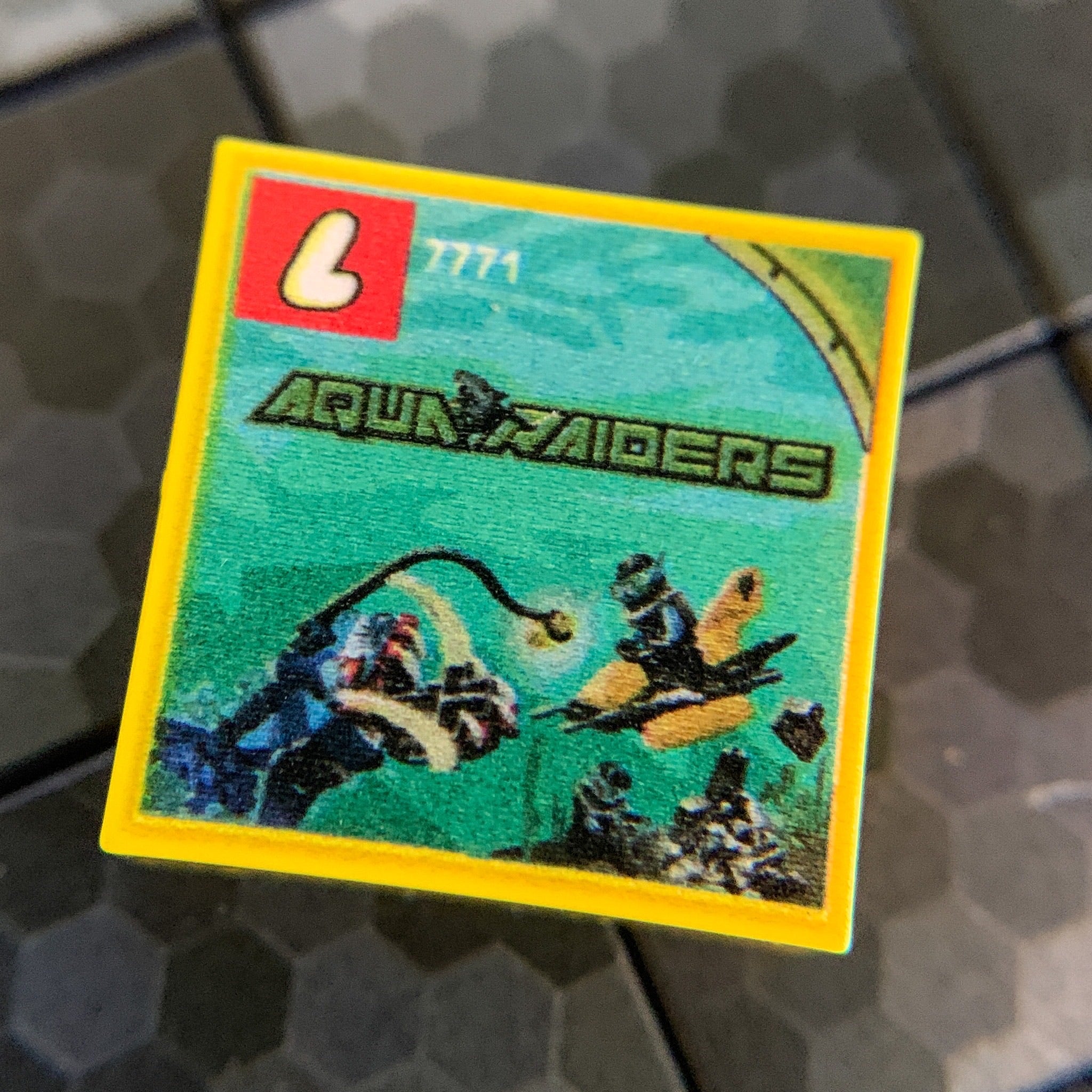 Angler Ambush Aqua Raiders Set 7771 - Custom Printed 2x2 Tile
