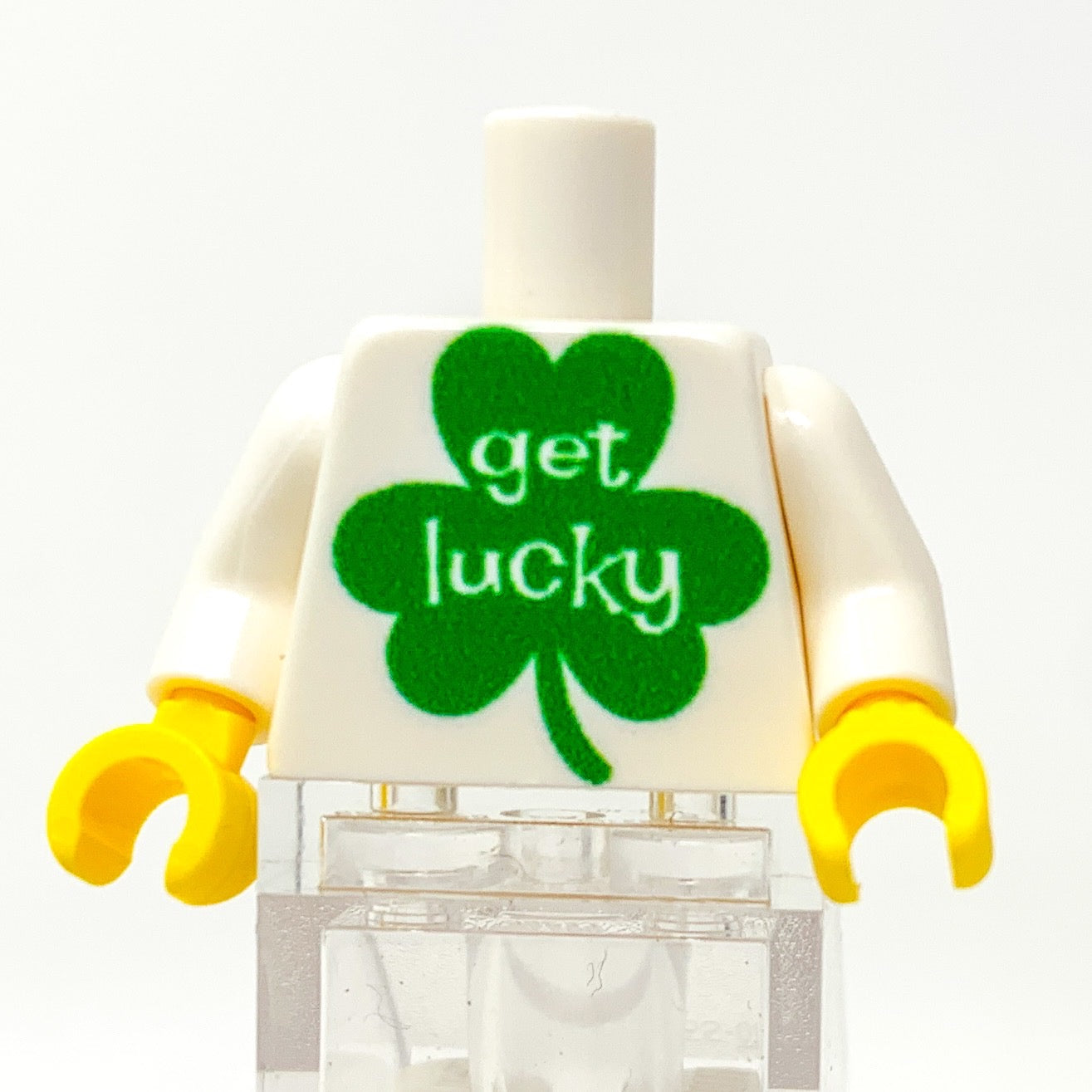 B3 Customs® Printed Get Lucky St. Patrick's Day Minifig Torso
