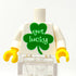 B3 Customs® Printed Get Lucky St. Patrick's Day Minifig Torso
