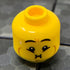 Open Mouth Smile / Queasy Expression with Sweat  (Yellow) - Official LEGO® Minifigure Head