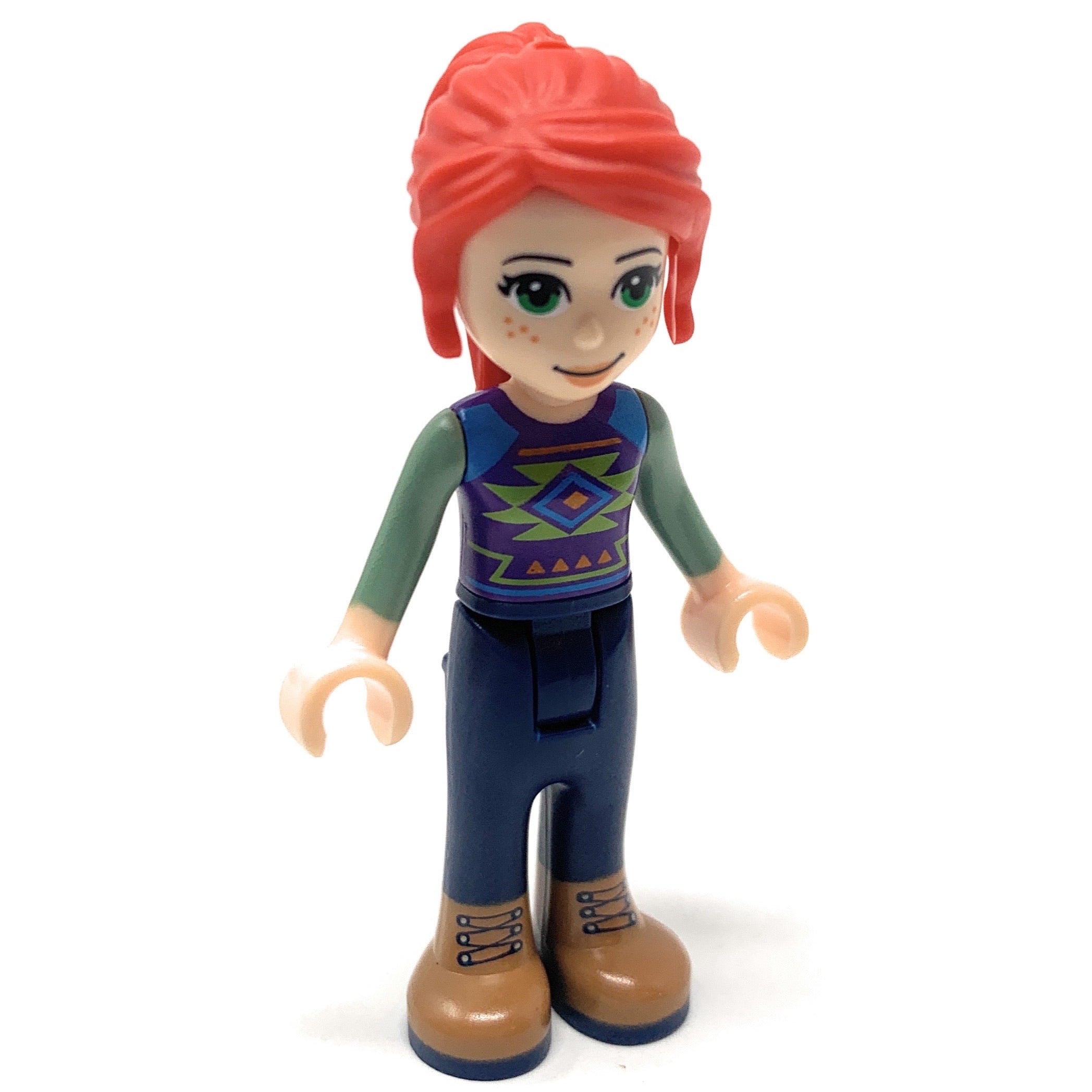 Mia (Blue Trousers / Pattern Top) - LEGO Friends Minifigure (2019)