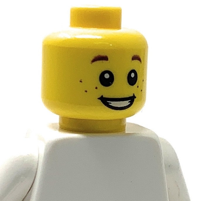 Child (Boy) with Smile, Freckles (Yellow Flesh) - Official LEGO® Minifigure Head