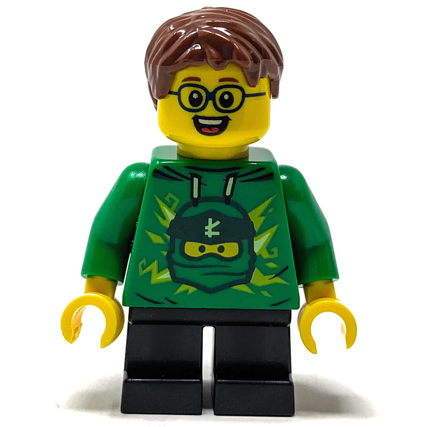 Boy (Green Ninjago Hoodie) LEGO City Minifigure (2021)