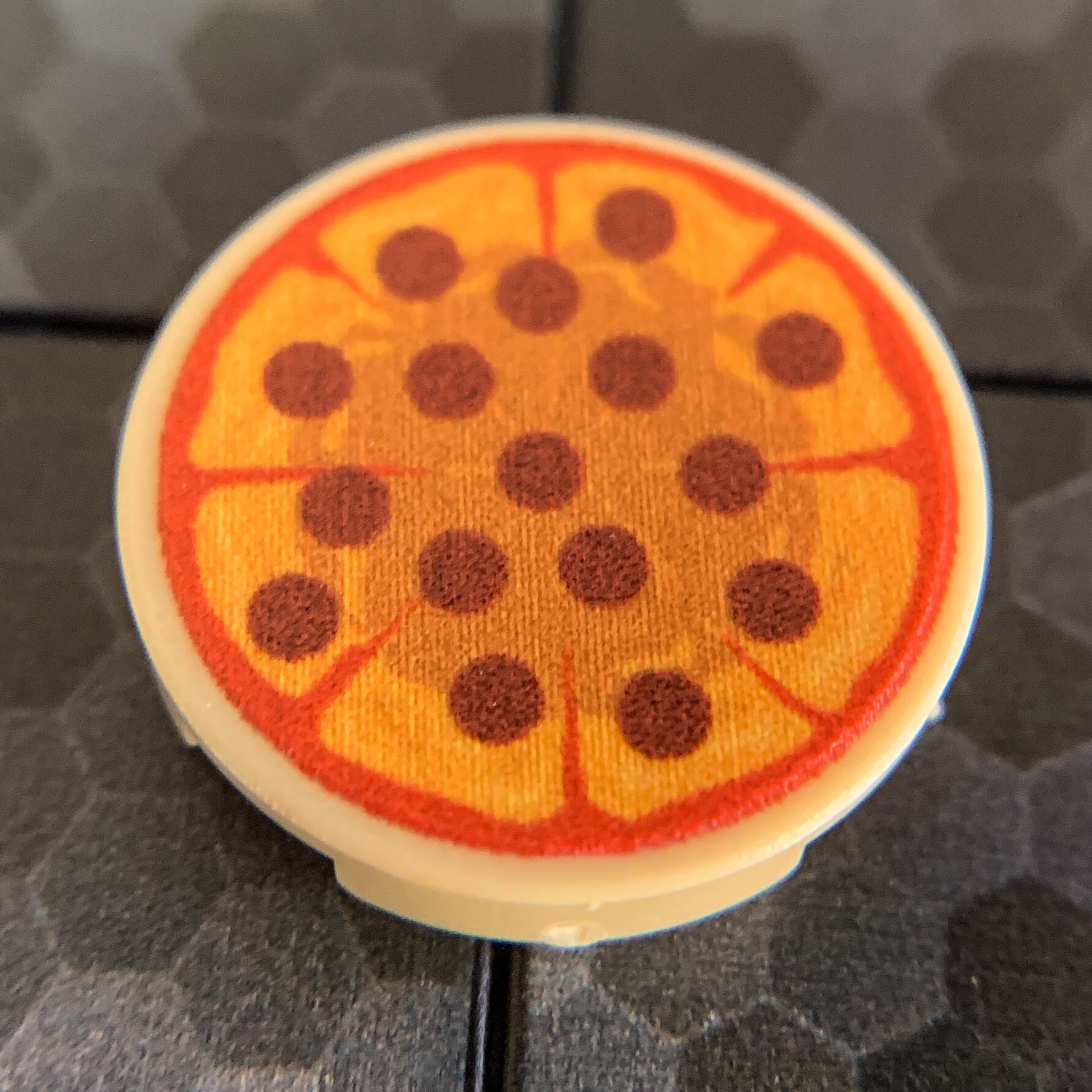 Pepperoni Pizza Pie - Custom (2x2 Round Tile)