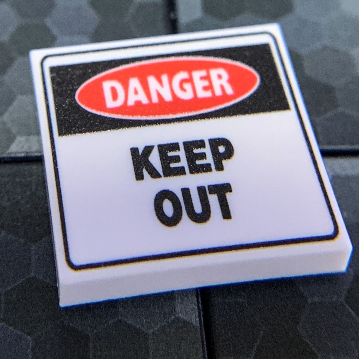 Danger Keep Out Sign - Custom Printed 2x2 Tile