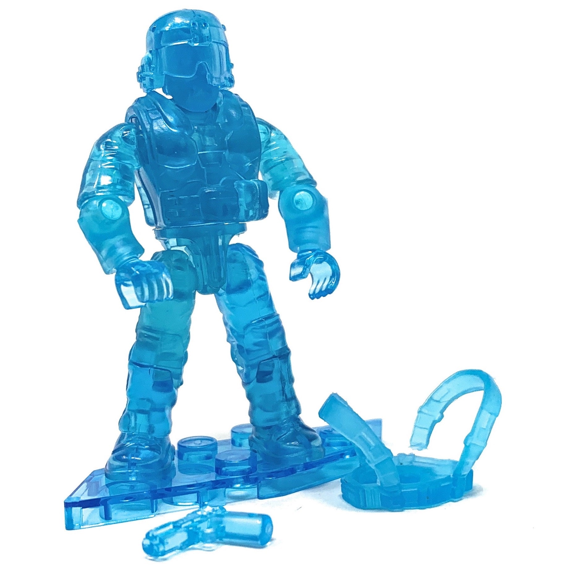 Blue-Trans Pilot / Gummy Brohammer - Mega Construx Halo Micro Figure, Infinite Series 1 (2020)