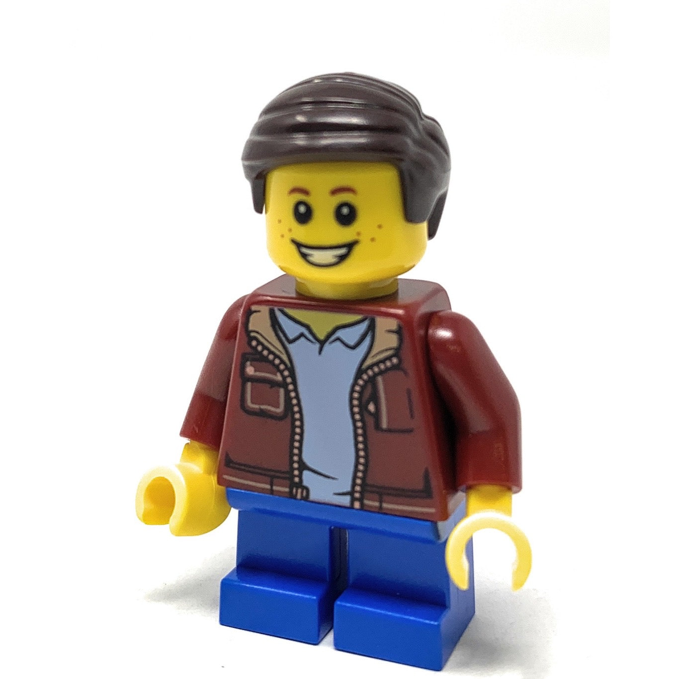 Boy (Red Jack w/ Blue Shirt, Short Legs) - LEGO City Minifigure (2020)