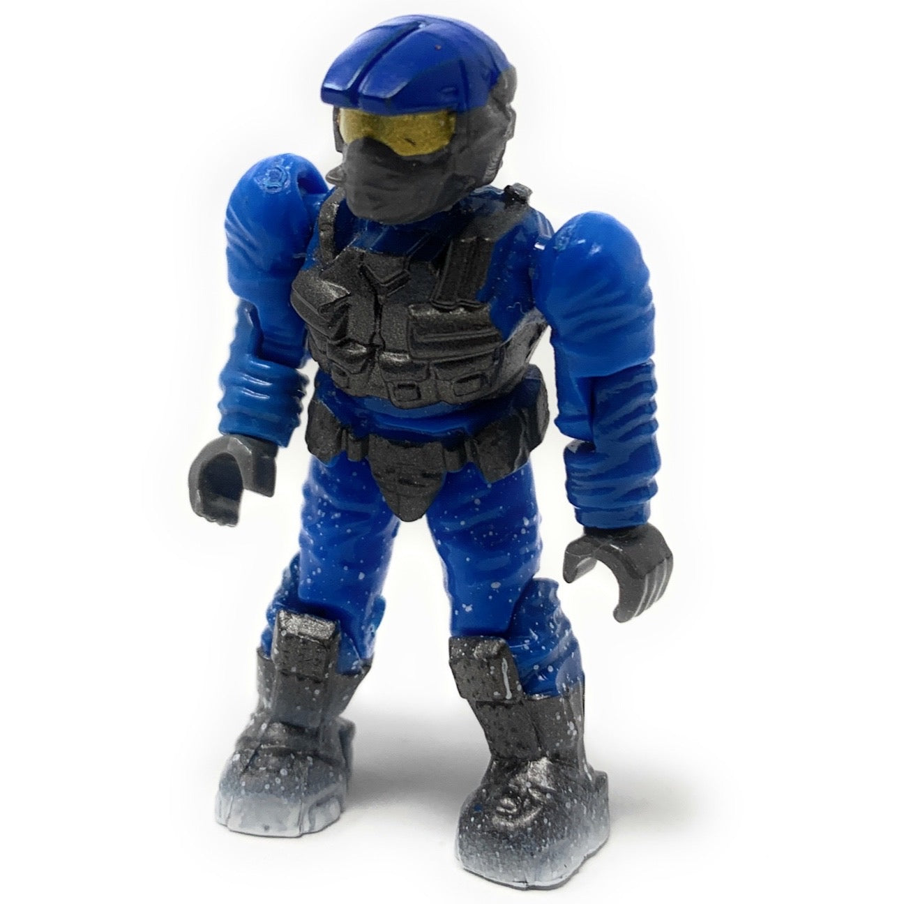 UNSC Marine (Blue, Snow) - Mega Construx Halo Micro Figure (2012) [LOOSE]