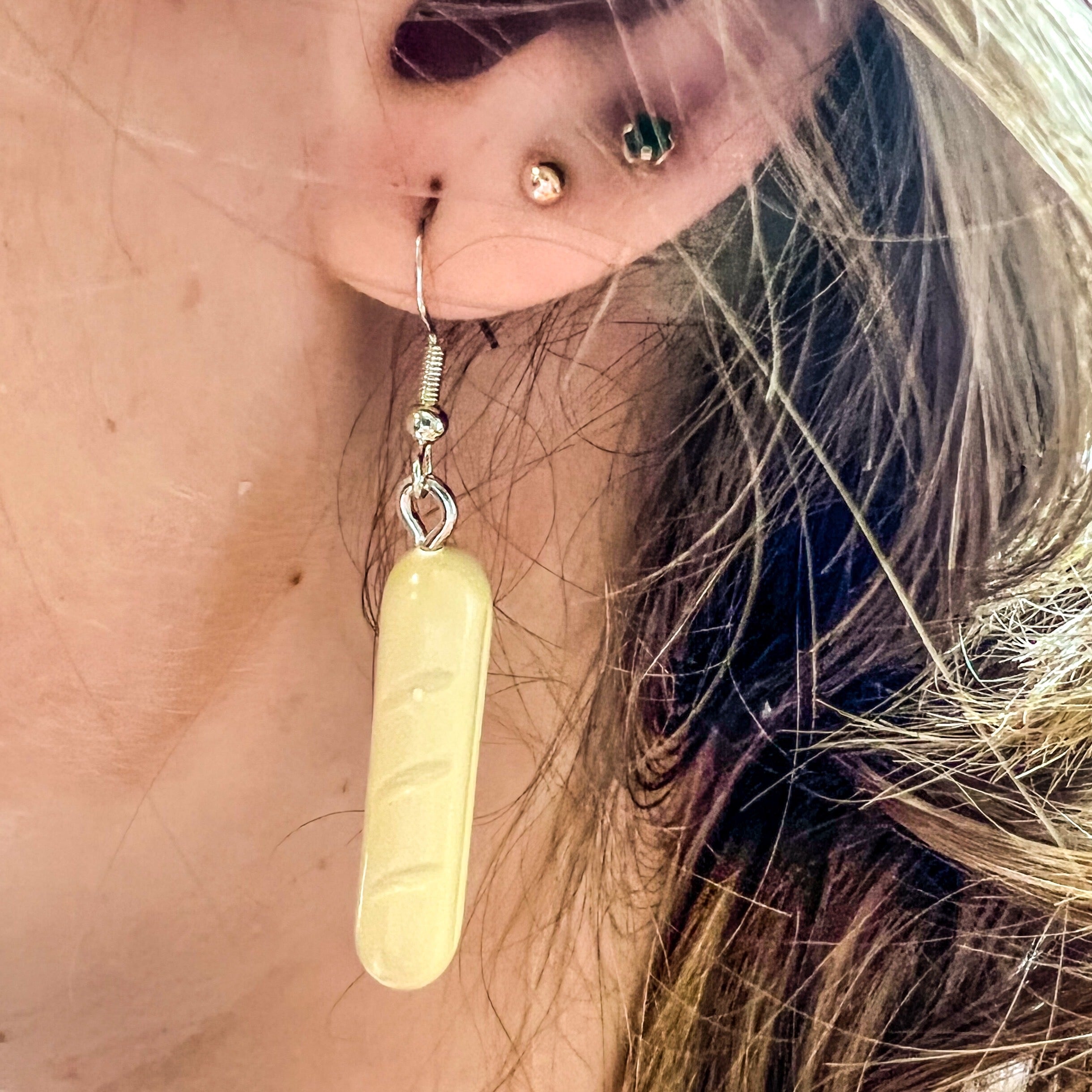 B3 Customs® French Bread Earrings made from LEGO Bricks