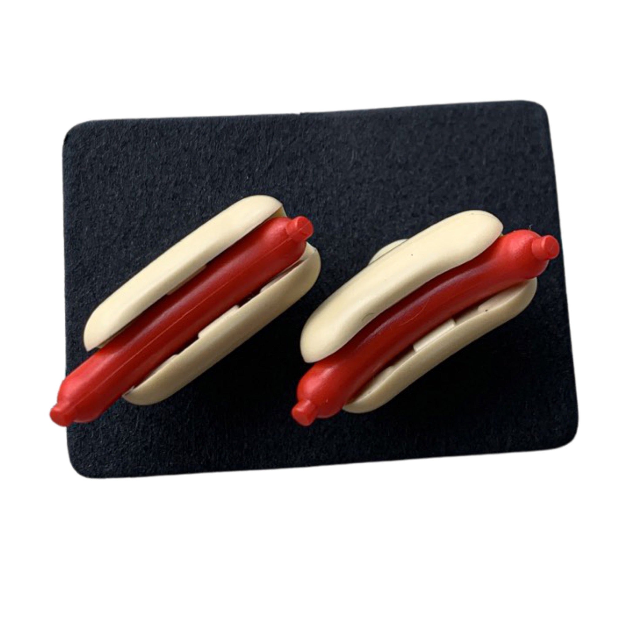 B3 Customs® Hot Dog Earrings made from LEGO Bricks