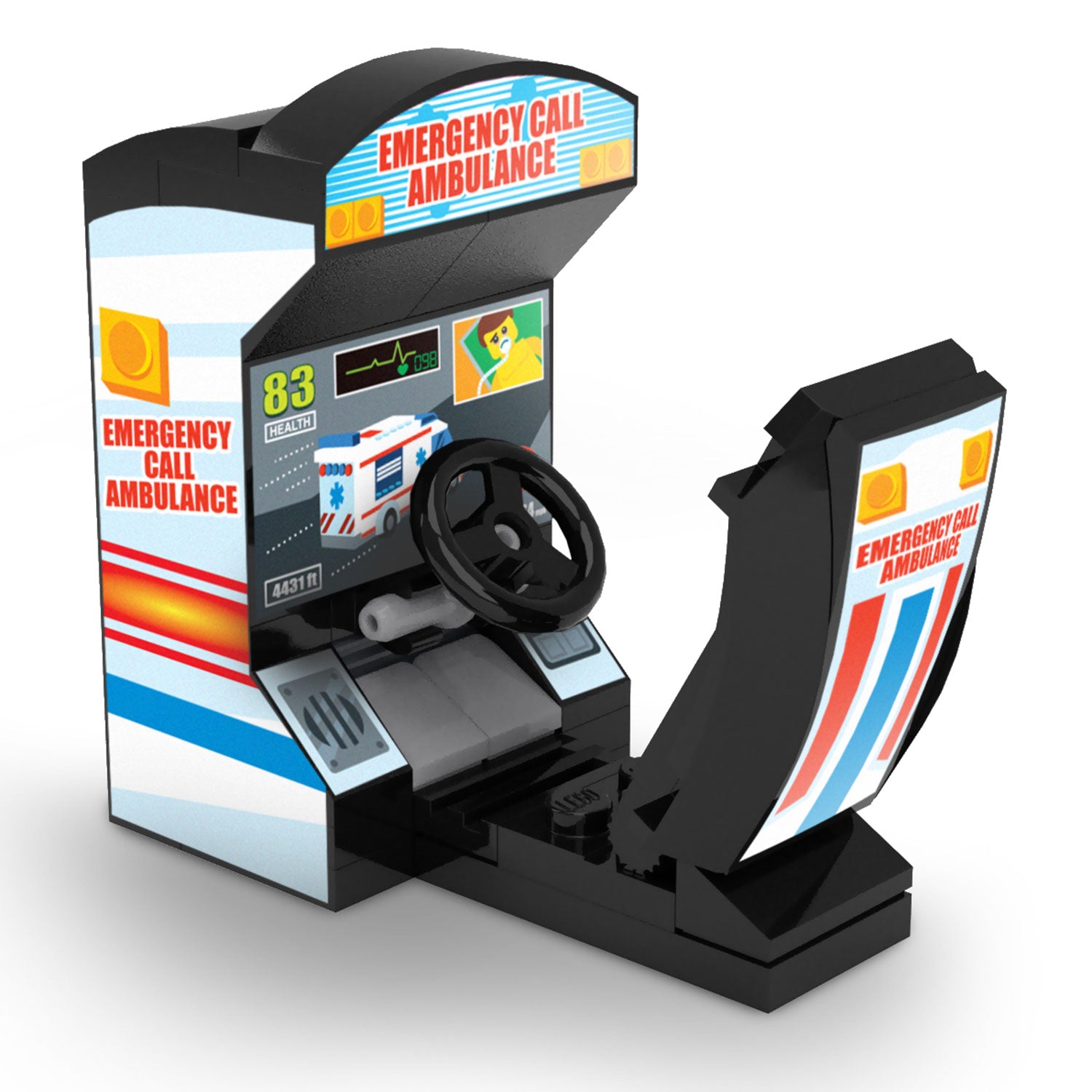 Emergency Call Ambulance - B3 Customs Arcade Racing Game made using LEGO parts