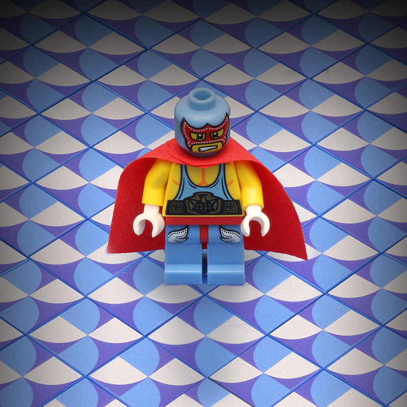 Blue Lightning Scallop Flooring - Custom Printed LEGO 2x2 Tile