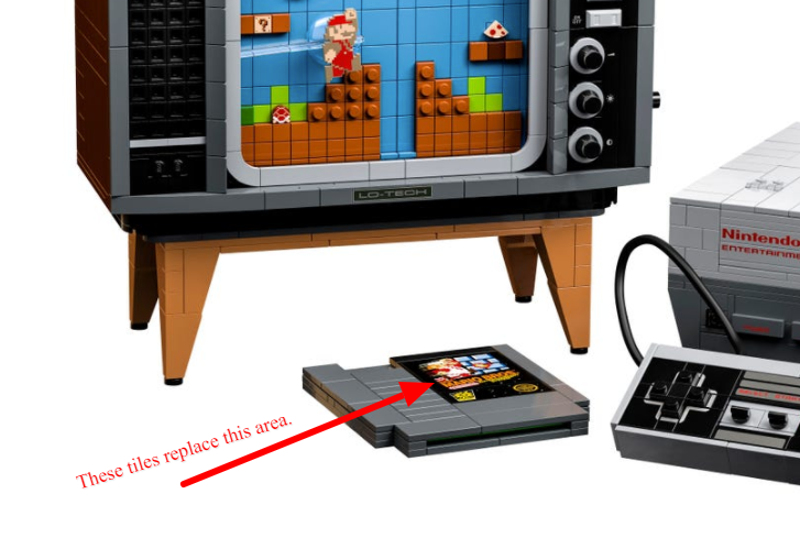Nintendo Contra Custom Tile Pack for LEGO Set 71374