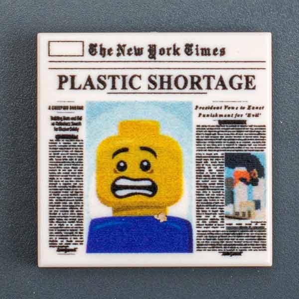 Plastic Shortage, Newspaper - B3 Customs Part (2x2 Tile)