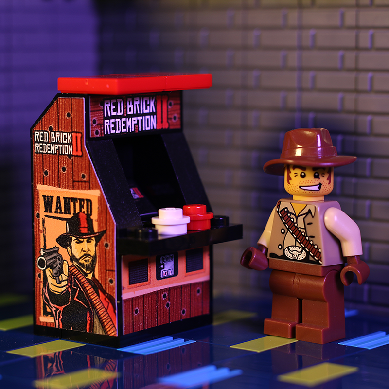 Red Brick Redemption II Minifig Arcade Game made using LEGO parts - B3 Customs