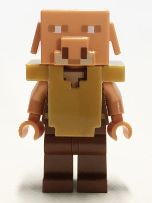 Piglin (Pearl Gold Armor and Brown Legs) - LEGO Minecraft Minifigure (2021)