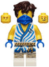 Jay (Legacy, White Tunic w/ Blue Stripes) - LEGO Ninjago Minifigure (2021)