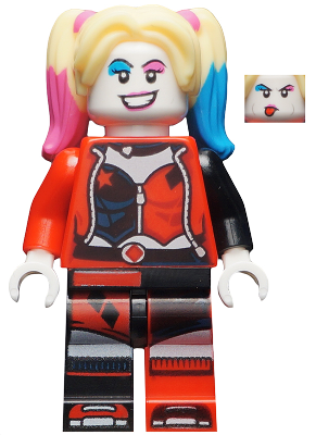 Harley Quinn (Open Jacket, Pink And Blue Hair) - LEGO DC Comics Minifigure (2021)