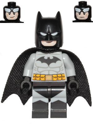 Batman (Light Gray Suit, Black Crest, Cowl, Cape) - LEGO DC Comics Minifigure (2021)