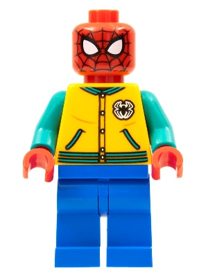 Spider-Man (Advent, Orange Letter Jacket) - LEGO Marvel Minifigure (2021)