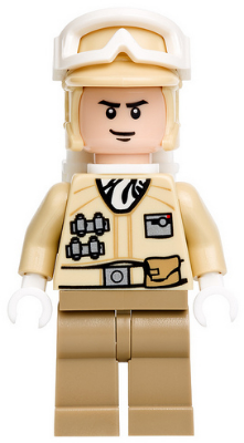 Hoth Rebel Trooper (Black Chin Dimple) - LEGO Star Wars Minifigure (2013)