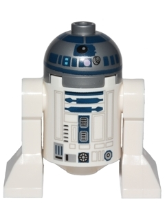 R2-D2 (Flat Silver Head, Red Dots + Small Receptor) - LEGO Star Wars Minifigure (2014)