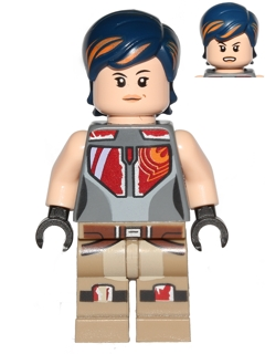 Sabine Wren (Dark Blue Hair w/ Orange Highlights) - LEGO Star Wars Rebels Minifigure (2015)