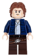 Han Solo (Dark Blue Jacket, Wavy Hair) - LEGO Star Wars Minifigure (2017)